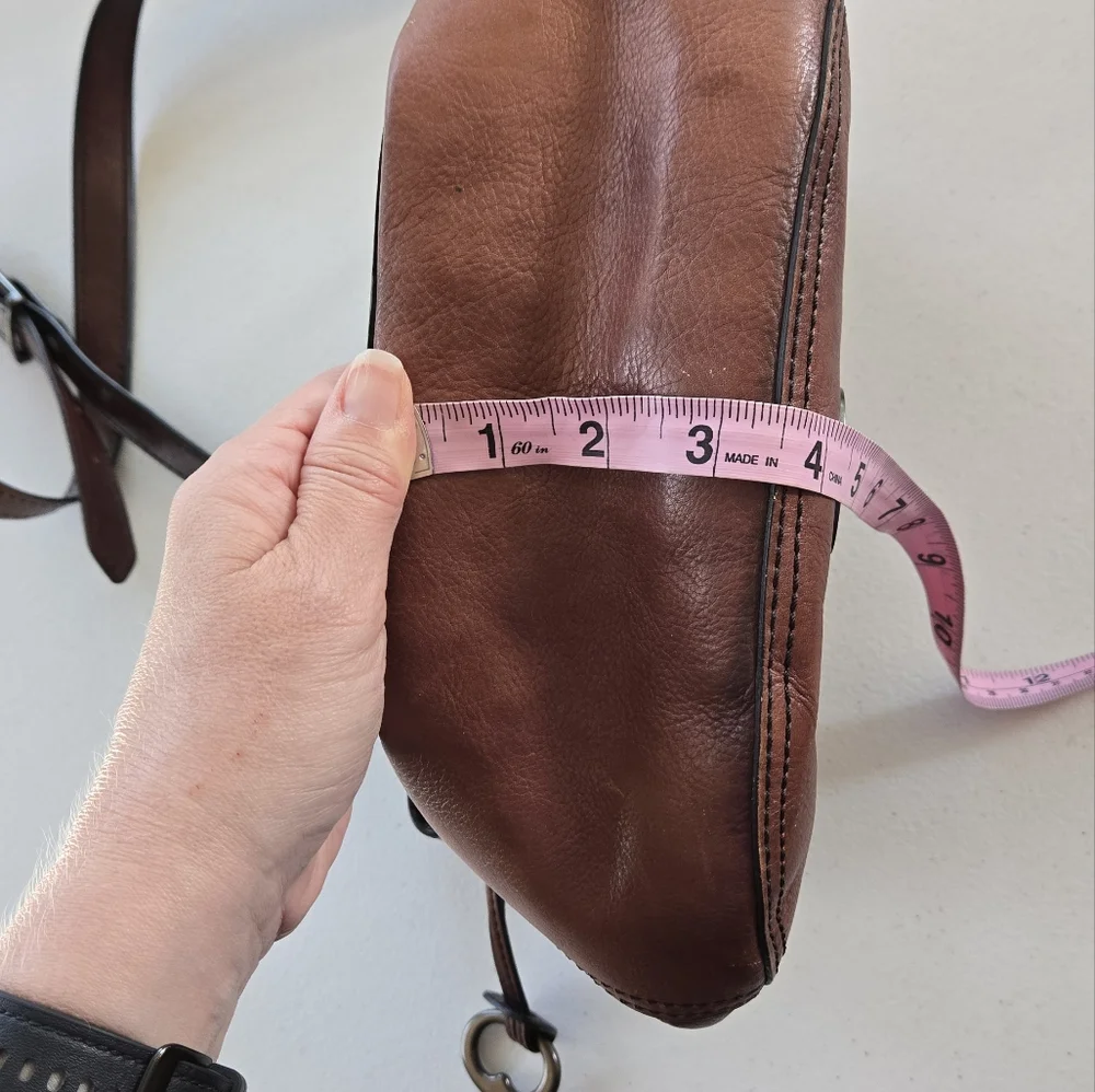 FOSSIL Floral Brown Bag Purse Hippie Boho Shoulder Leather - Picture 7 of 8
